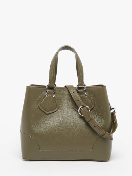 Small Leather Néo Izy Satchel Lancel Green neo izy A12133 other view 4