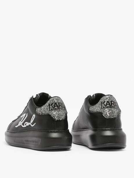 Sneakers Kapri Signature En Cuir Karl lagerfeld Noir women KL62510A vue secondaire 4