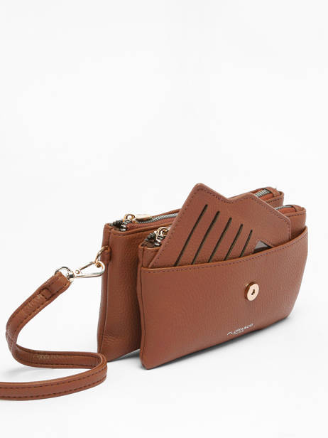 Crossbody Bag With Card Holder Grained Miniprix Brown grained H6020 other view 2