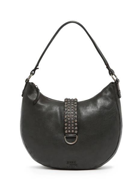 Leather Toscane Shoulder Bag Basilic pepper Black toscane BTOS03