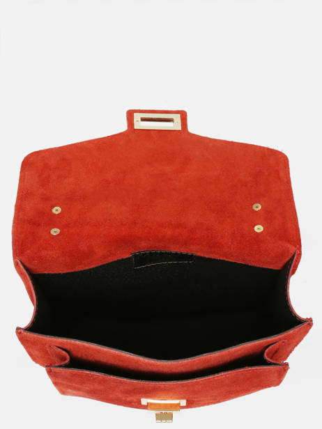 Leather Velvet Crossbody Bag Milano Orange velvet VE21061G other view 3