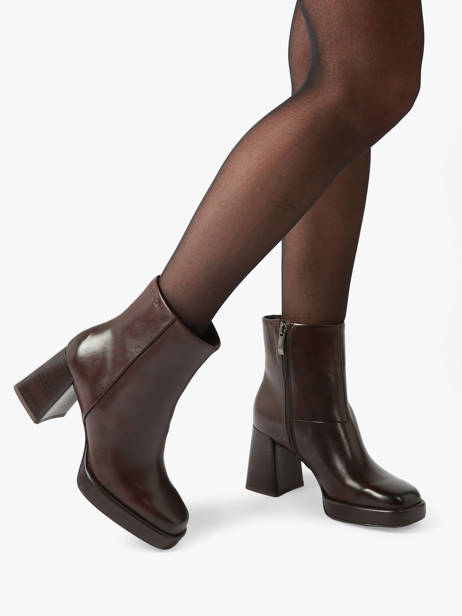 Heeled Boots In Leather Tamaris Brown women 41 other view 2