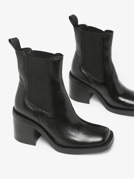 Heeled Chelsea Boots In Leather Mjus Black women T77204 other view 3