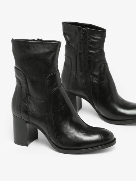 Heeled Boots In Leather Mjus Black women P26206 other view 3