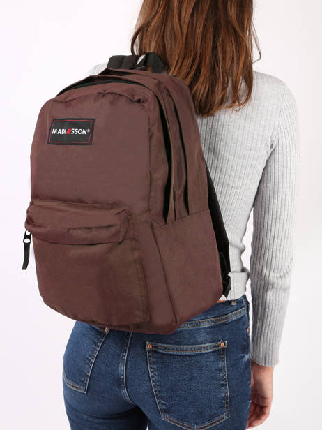 2-compartment Backpack Madisson Brown college 82441 other view 1