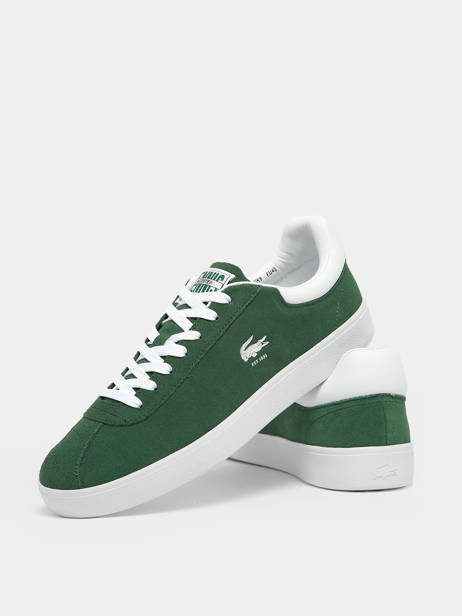 Baseshot Sneakers In Leather Lacoste Green men 6SMA0065 other view 1