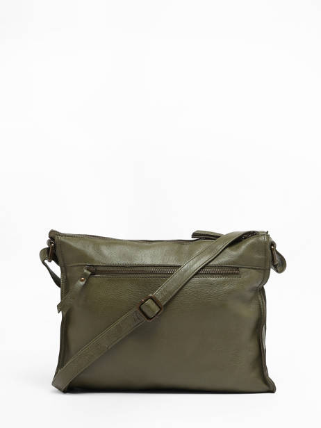 Leather Cow Crossbody Bag Basilic pepper Green cow BCOW38 other view 4