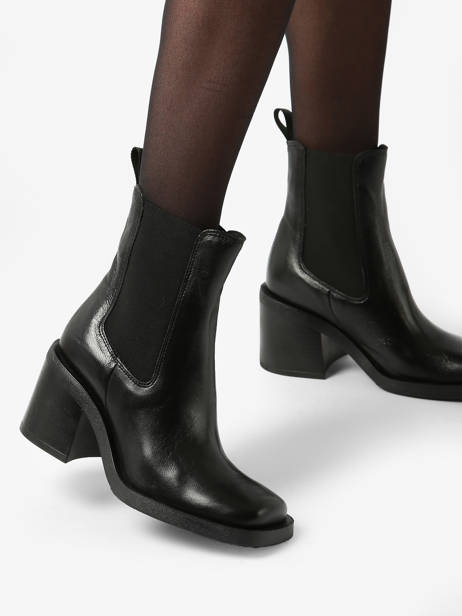Heeled Chelsea Boots In Leather Mjus Black women T77204 other view 2