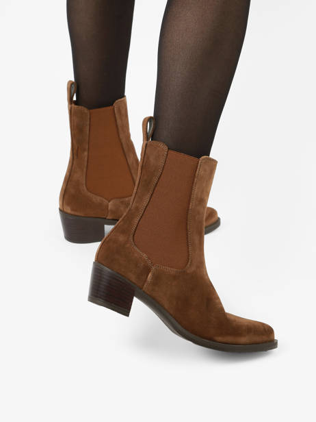 Boots Galea In Leather Unisa Brown women GALEA other view 2