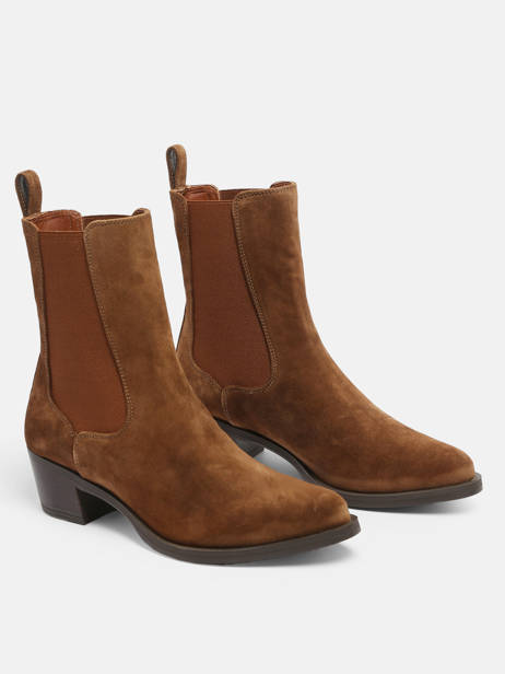 Boots Galea In Leather Unisa Brown women GALEA other view 4