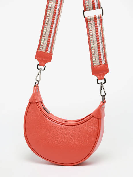 Cotton And Leather Caviar Shoulder Strap  Milano Orange caviar CA2112EA other view 2