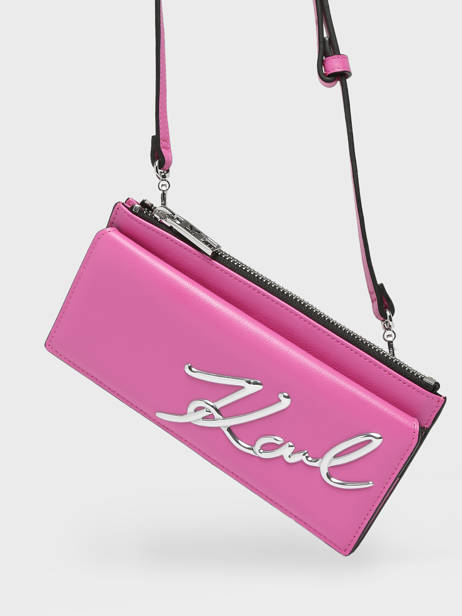 Leather K/signature Crossbody Bag Karl lagerfeld Pink k signature 240W3203 other view 2