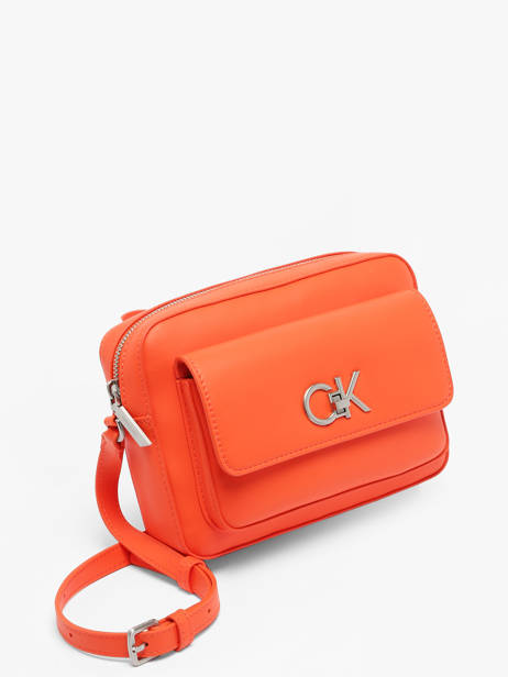 Crossbody Bag Re-lock Recycled Polyester Calvin klein jeans Orange re-lock K611083 other view 2