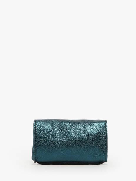 Leather Coin Purse Etincelle Irisée Etrier Blue etincelle irisee EETI650 other view 2