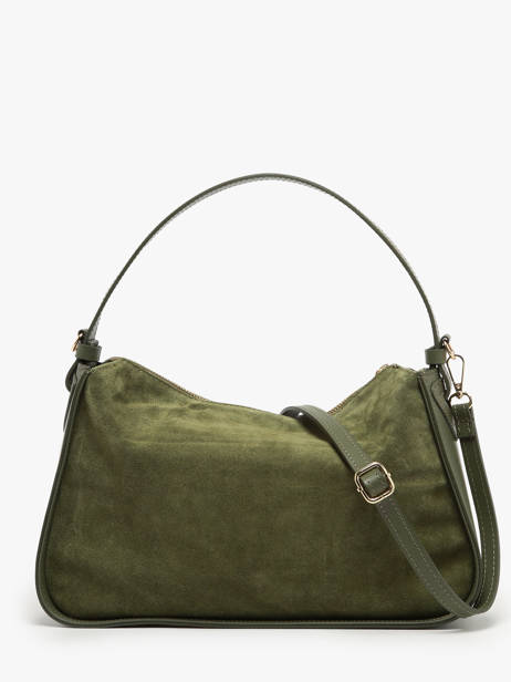 Velvet Leather Mirage Shoulder Bag Milano Green mirage velvet MV23111 other view 4