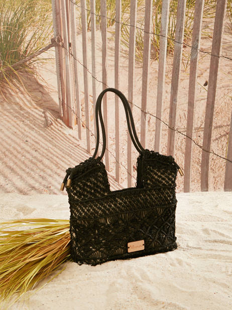 Sac Porté épaule Tanaisie Jute Woomen Noir tanaisie WTAN09 vue secondaire 5