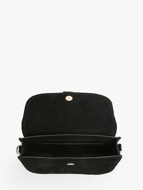Leather Velvet Crossbody Bag Milano Black velvet VE23112 other view 3