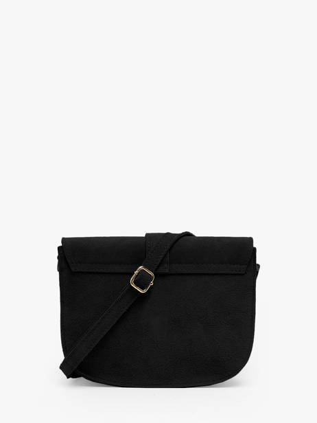 Leather Velvet Crossbody Bag Milano Black velvet VE23112 other view 4