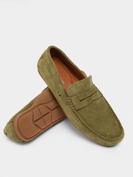 Moccasins In Leather Tommy hilfiger Green men 4998MSD other view 1