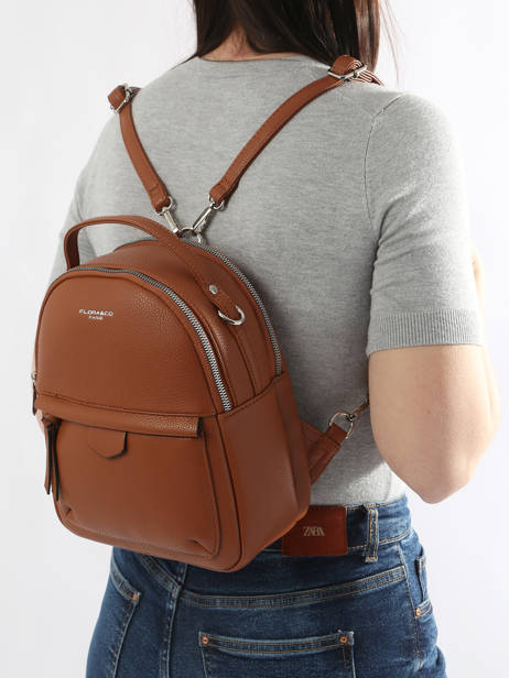 Sac à Dos Miniprix Marron grained F3606 vue secondaire 1