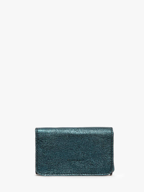 Leather Coin Purse Etincelle Irisée Etrier Blue etincelle irisee EETI650
