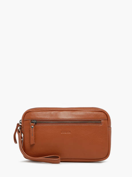 Pochette Homme Foulonné Cuir Etrier Marron foulonne EFOU721S