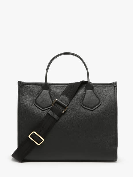 Cabas Zippé M Jour Cuir Lancel Noir jour A12996 vue secondaire 4