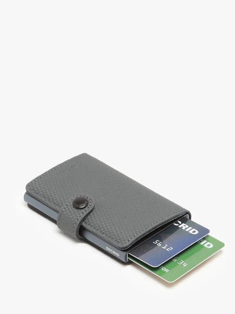 Card Holder Leather Secrid Gray carbon MCA other view 1