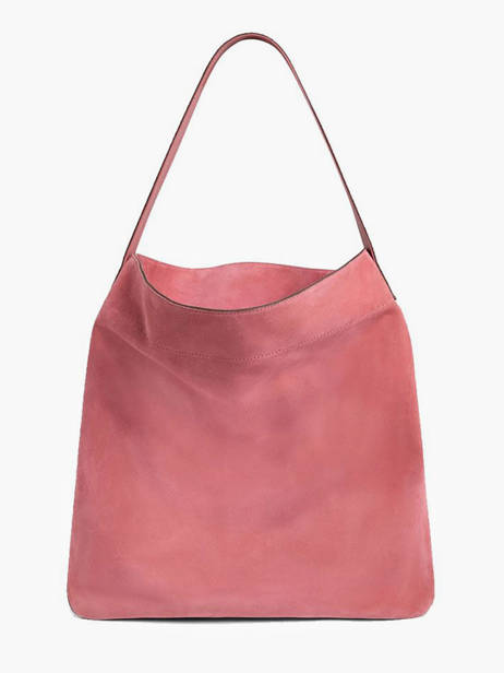 Shoulder Bag Lady In Suede Leather Gerard darel Pink folk G407 other view 4