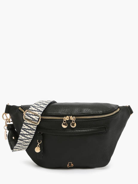 Sac Banane Lulu castagnette Noir zip VICK