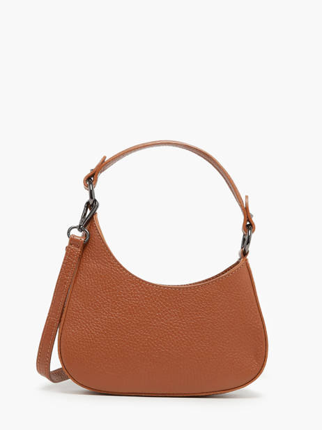 Leather Caviar Crossbody Tas Milano Brown caviar CA23118