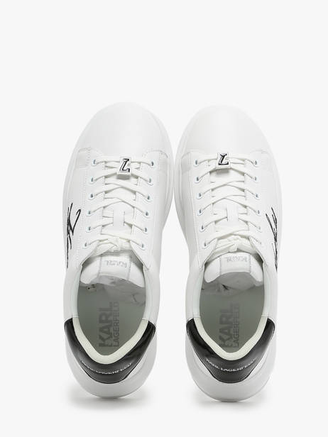 Sneakers In Leather Karl lagerfeld White men KL52510S other view 2