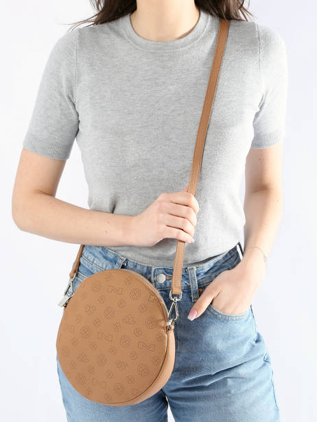 Round Leather Dora Luxury Crossbody Bag Nathan baume Brown luxury 31LP other view 1