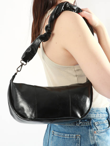 Shoulder Bag Calian Leather Pieces Black calian 17149401 other view 1