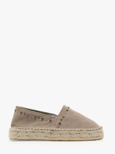 Espadrilles In Leather Colors of california Beige women HCESPA10