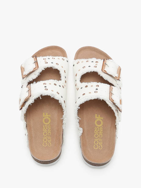 Mules Fusbett Colors of california Blanc women HCBIO406 vue secondaire 3