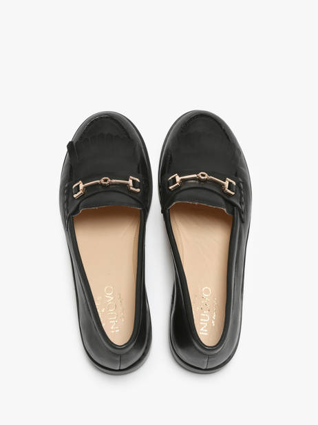 Mocassins En Cuir Inuovo Noir women B01002 vue secondaire 3