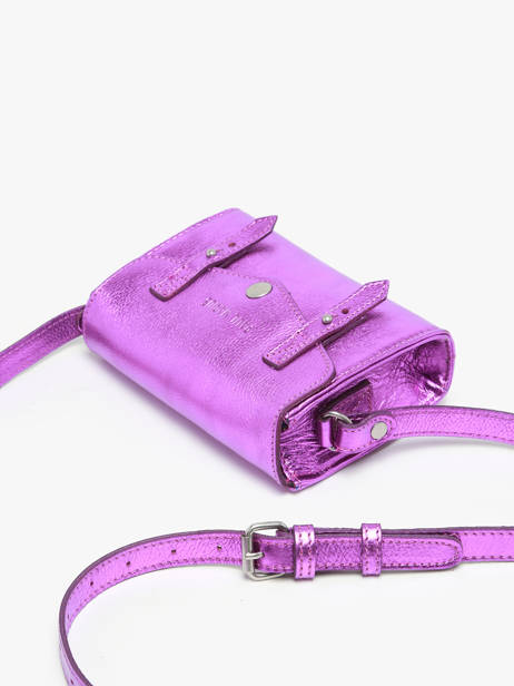 Leather Mini Indispensble Bonbon Crossbody Bag Paul marius Pink bonbon MINIBON other view 2