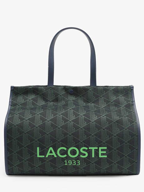 Sac Porté Main Heritage Monogramme Coton Lacoste Bleu heritage monogramme NF4515HK