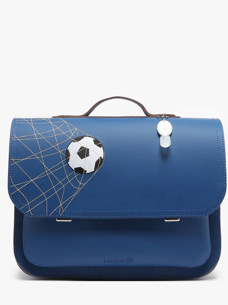 Leather Football Satchel Own stuff Blue primary 47FOOT