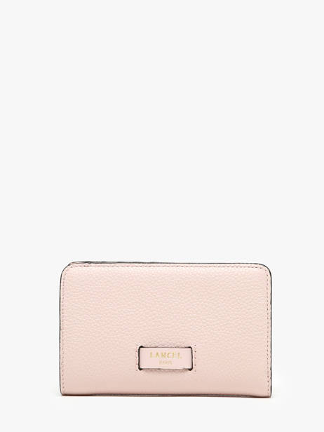 Portefeuille Rectangulaire Zippé Ninon Cuir Lancel Rose ninon A11123