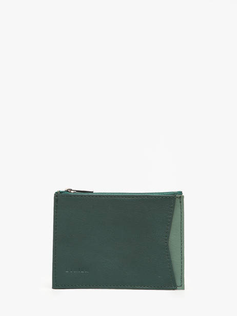 Card Holder With Coin Purse Cadence Leather Etrier Green cadence ECAD5012
