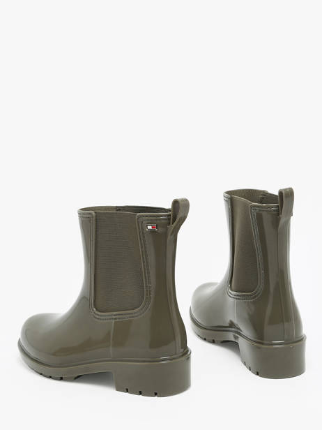 Bottes De Pluie Tommy hilfiger Vert women 8213BDS vue secondaire 3