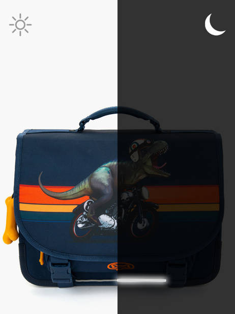 Cartable 2 Compartiments Lily Boys Stones and bones Bleu boys B vue secondaire 5