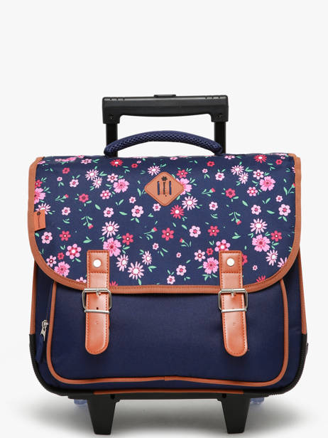 2-compartment Wheeled Satchel Snowball Blue liberty T46338