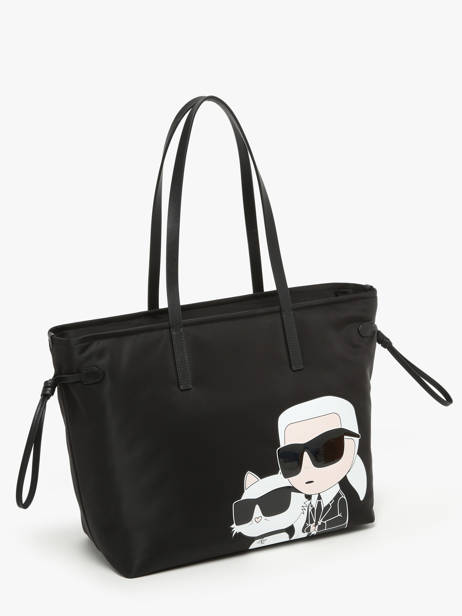 Sac Porté épaule K Ikonic 2.0 Nylon Karl lagerfeld Noir k ikonic 2.0 245W3059 vue secondaire 2