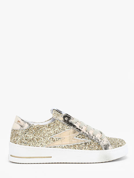 Sneakers In Leather Semerdjian Gold women MAYA422