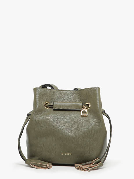 Small Leather Tradition Bucket Bag Etrier Green tradition ETRA004S