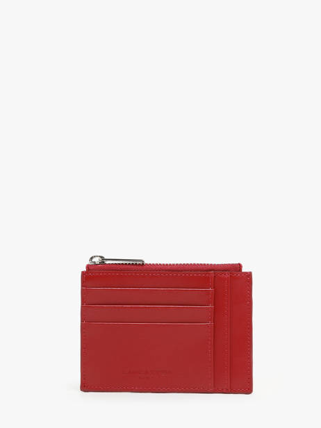 Portefeuille Cuir Lancaster Rouge paris pm 22