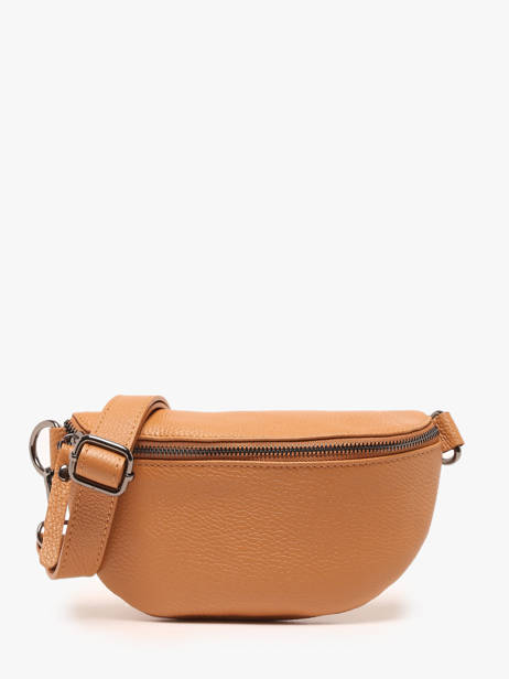 Leather Caviar Belt Bag Milano Brown caviar CA19091B